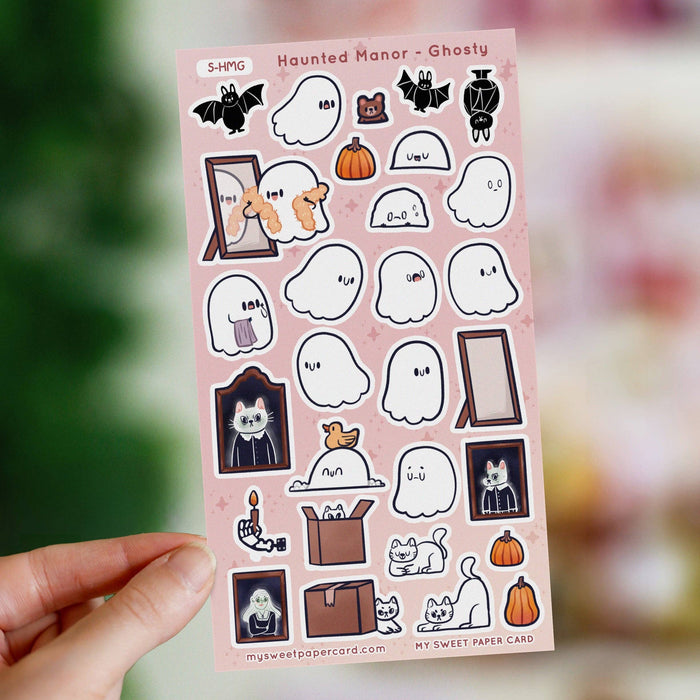 Ghosty Haunted Manor Stickers