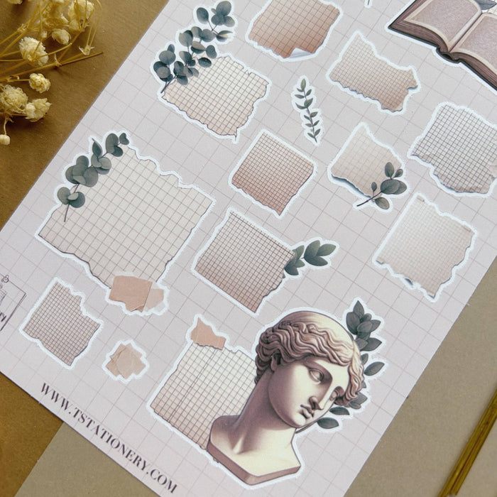 Dark Academia 8 Sticker Sheet