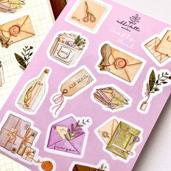 Sticker Sheet - Crafty Mail
