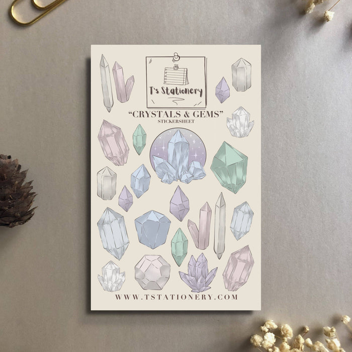 Crystals & Gems Sticker Sheet