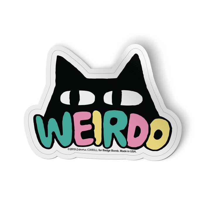 Weirdo Cat Vinyl Sticker