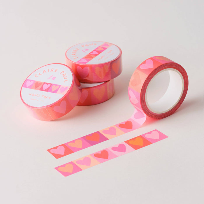 Pink Love Hearts Washi Tape