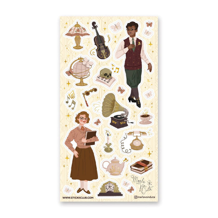 Vintage Scholars Sticker Sheet