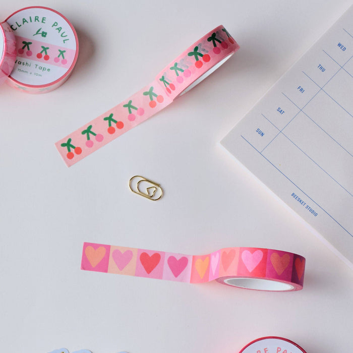 Pink Love Hearts Washi Tape