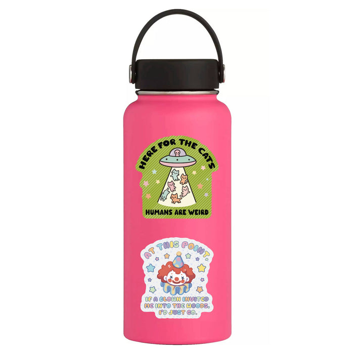 Here For The Cats Vinyl Sticker