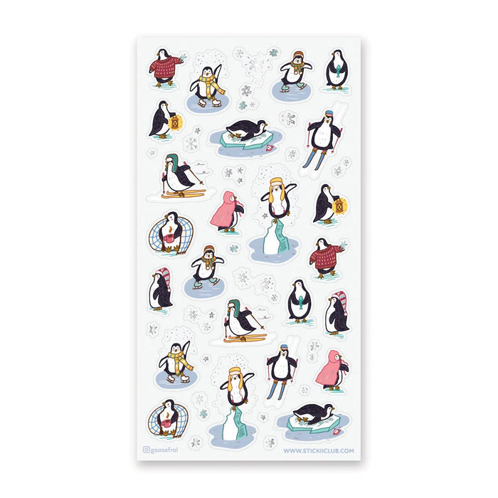 Frosty Penguin Fun Sticker Sheet