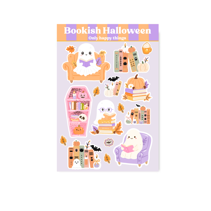 Bookish Halloween A6 Sticker Sheet