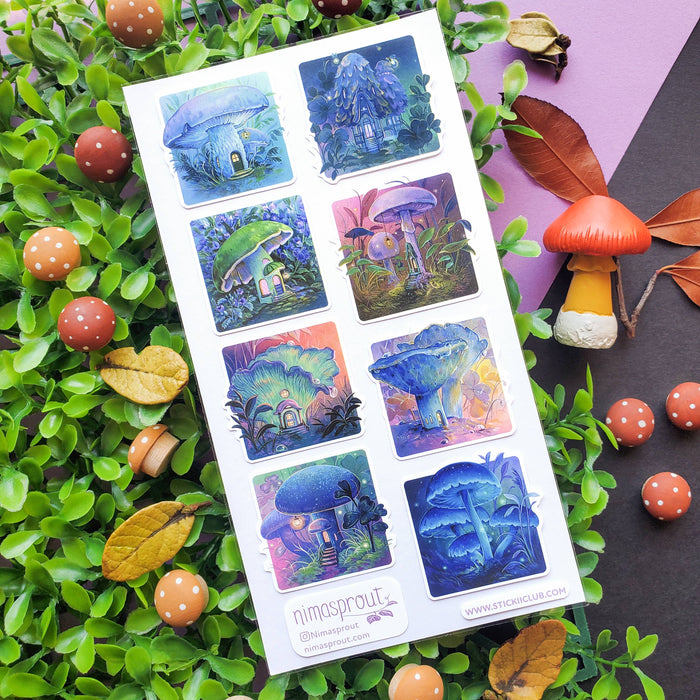 Mushroom Homes Sticker Sheet