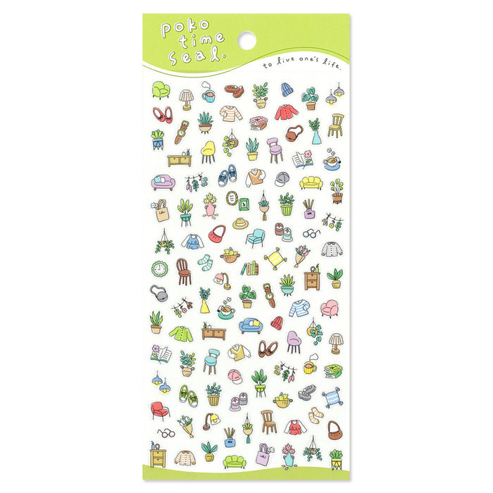 Mind Wave 'Poko Time' Series Clear Stickers - Interior