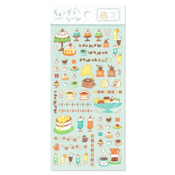 Mind Wave 'Choko Deco' Series Clear Stickers - Coffee Shop