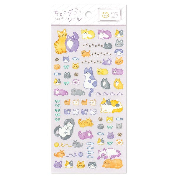 Mind Wave 'Choko Deco' Series Clear Stickers - Cat