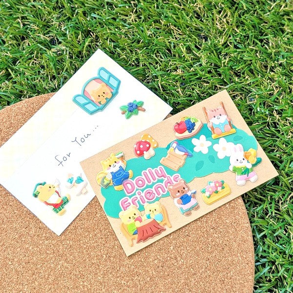 Mind Wave 'Dolly Friends' Series Puffy Stickers - Forest