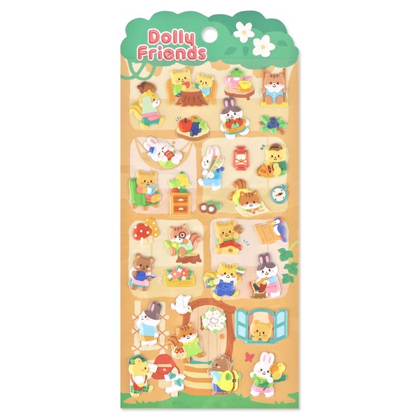 Mind Wave 'Dolly Friends' Series Puffy Stickers - Forest