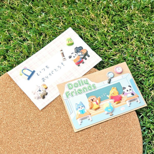 Mind Wave 'Dolly Friends' Series Puffy Stickers - School