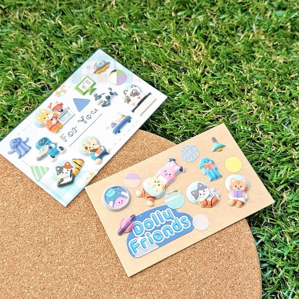 Mind Wave 'Dolly Friends' Series Puffy Stickers - Moon