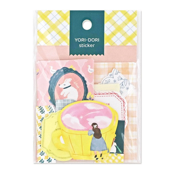 Mind Wave 'Yori-Dori' Series Flake Stickers - Shooting Star in Evening Sky