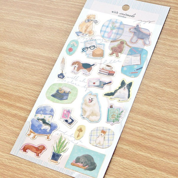 Mind Wave 'With Animals' Series Clear Stickers - Canine