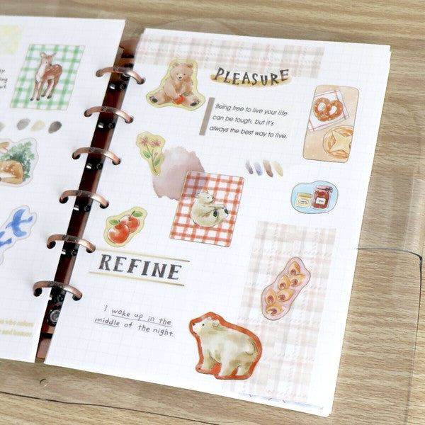 Mind Wave 'With Animals' Series Clear Stickers - Bear