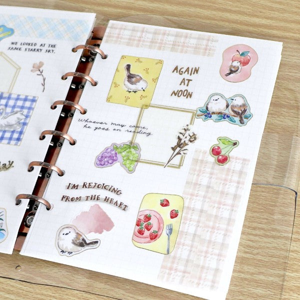 Mind Wave 'With Animals' Series Clear Stickers - Shimaenaga