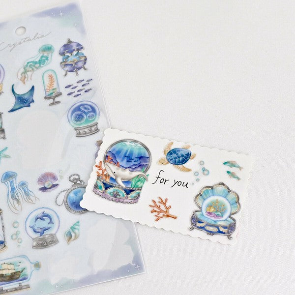 Mind Wave 'Crystalia' Series Clear Stickers - Sea