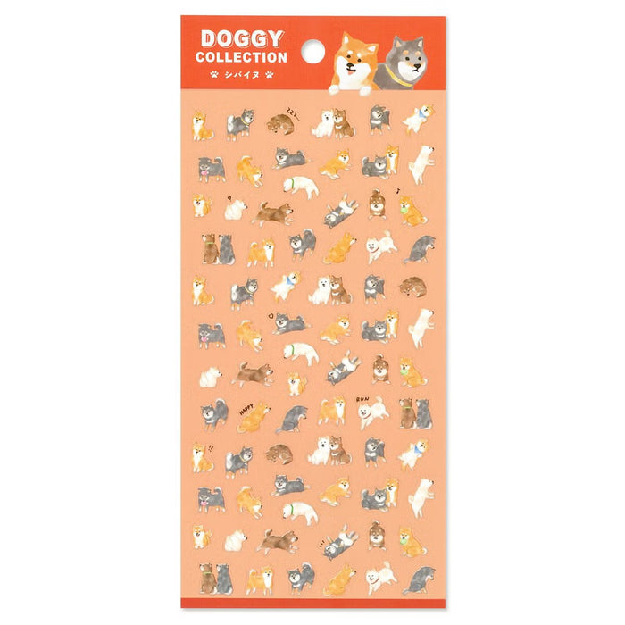 Mind Wave 'Doggy' Series Clear Stickers - Shiba Inu