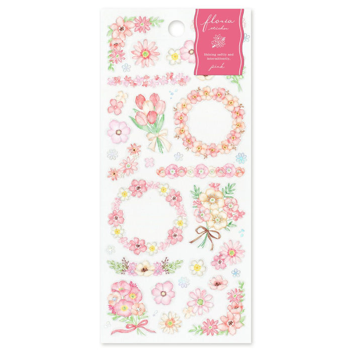 Mind Wave 'Floria' Series Clear Stickers - Pink