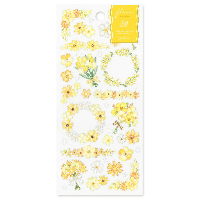 Mind Wave 'Floria' Series Clear Stickers - Yellow