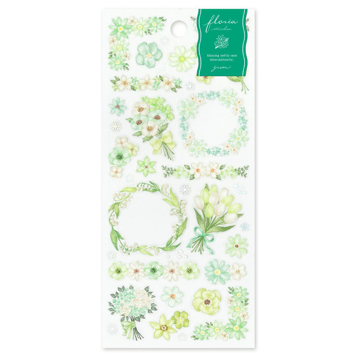 Mind Wave 'Floria' Series Clear Stickers - Green