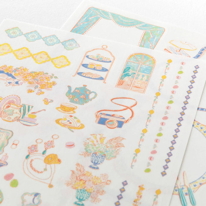 Midori Yuru Log 2 Sheet Sticker Set - Travel & Hotel