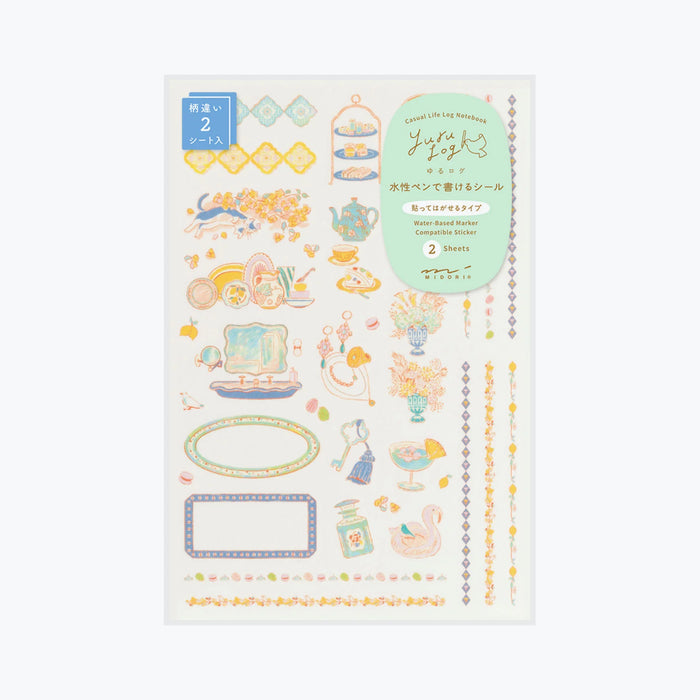 Midori Yuru Log 2 Sheet Sticker Set - Travel & Hotel