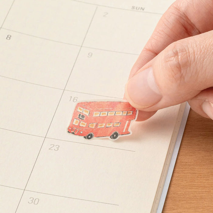 Midori 'Country' Motif Washi Stickers - United Kingdom