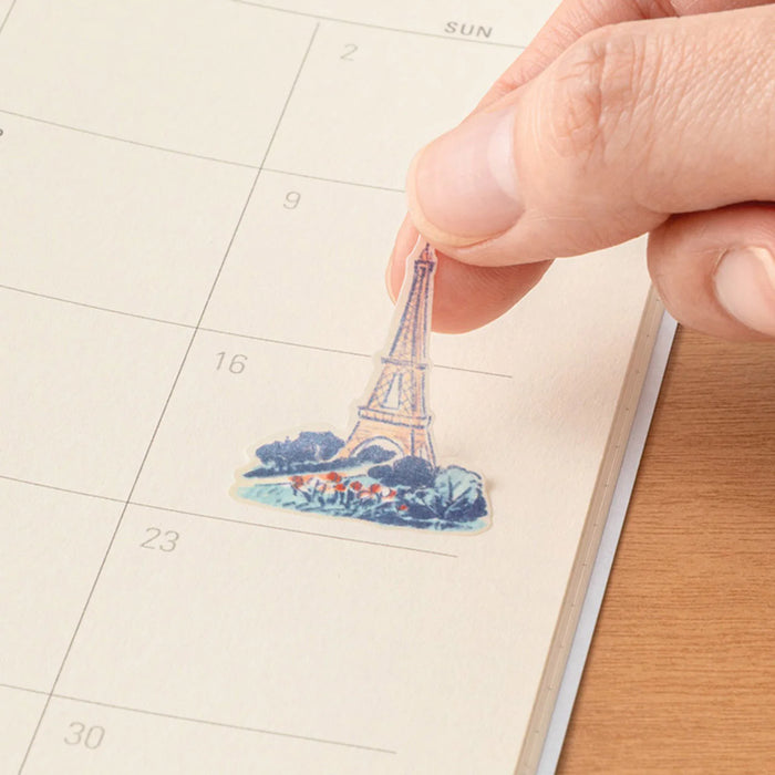 Midori 'Country' Motif Washi Stickers - France