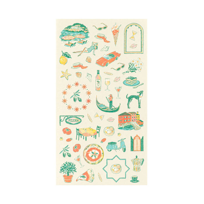 Midori 'Country' Motif Washi Stickers - Italy