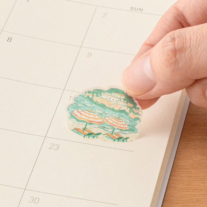 Midori 'Country' Motif Washi Stickers - Italy