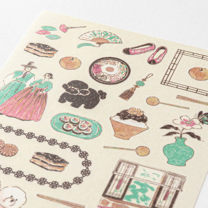 Midori 'Country' Motif Washi Stickers - South Korea
