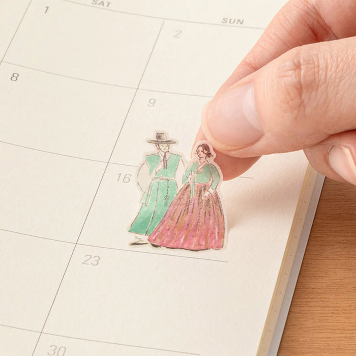 Midori 'Country' Motif Washi Stickers - South Korea