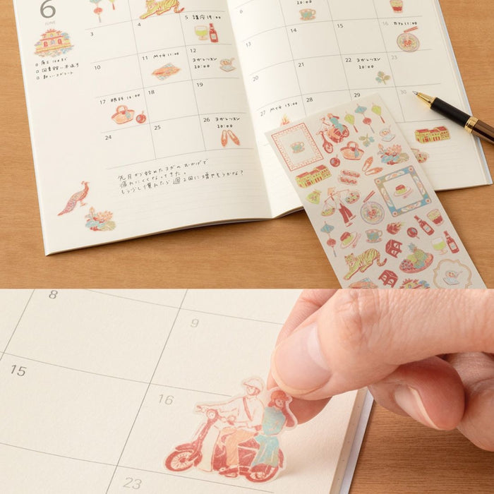 Midori 'Country' Motif Washi Stickers - Vietnam
