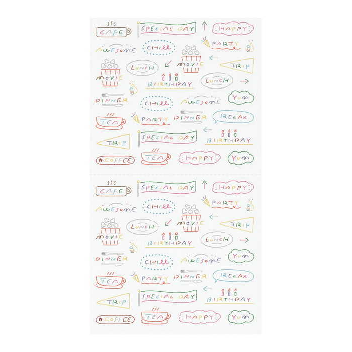 Midori Planner Stickers - Lettering