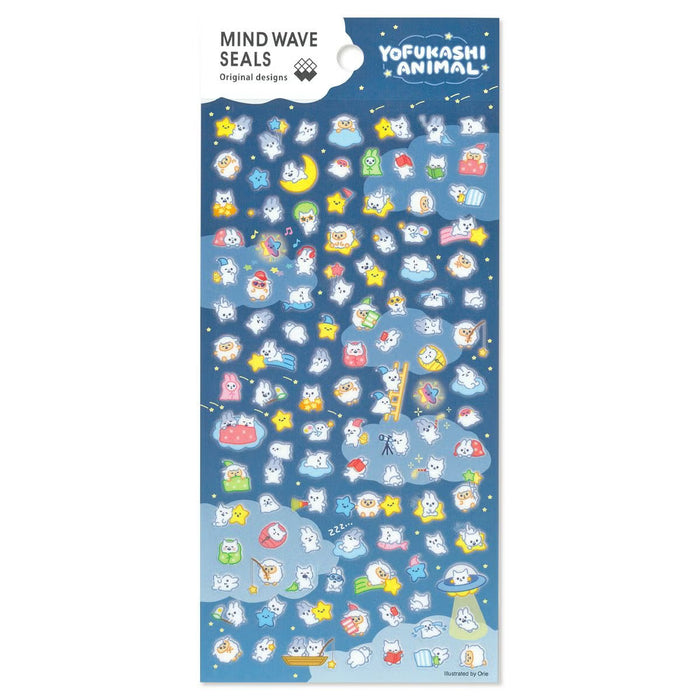 Mind Wave Clear Stickers - Night Owl Animals