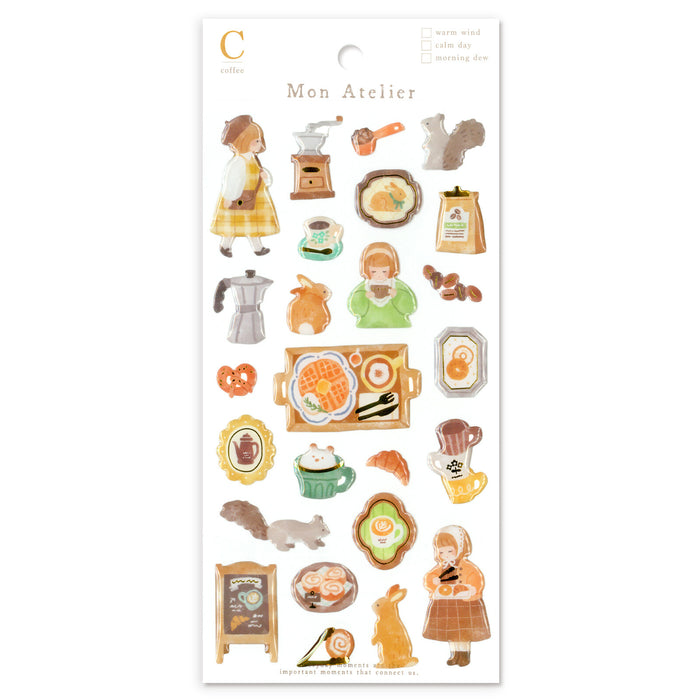 Mind Wave 'Mon Atelier' Series Stickers - Coffee