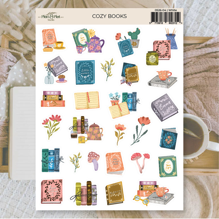 Cozy Books Sticker Sheet