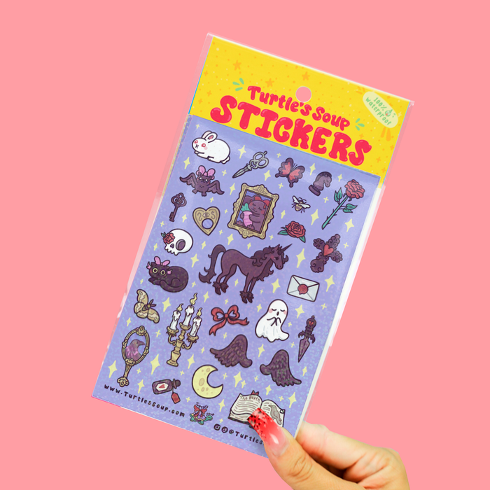Goth Romance Vinyl Sticker Sheet