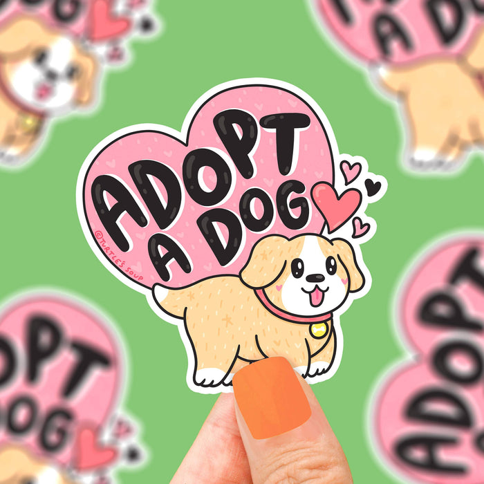 Adopt a Dog Vinyl Sticker