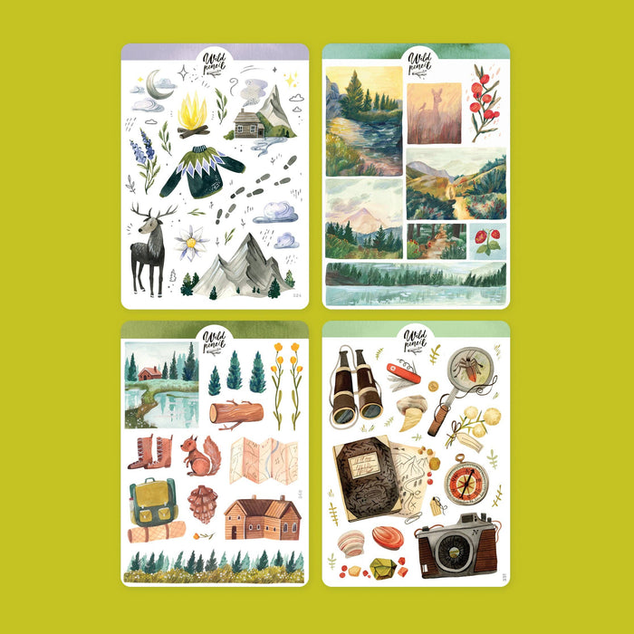 Sticker Sheet Bundle — Hiking Trip