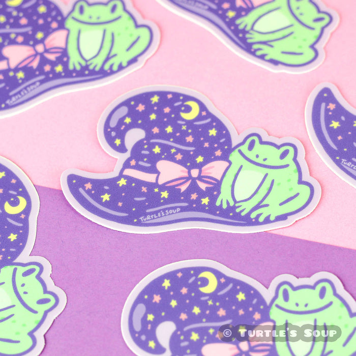Witchy Frog Vinyl Sticker