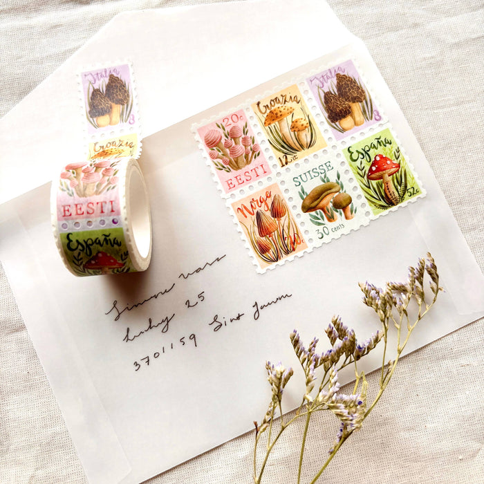 Mushroom Stamps Washi Tape