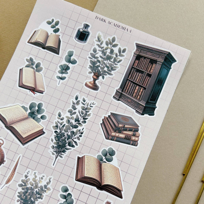 Dark Academia 4 Sticker Sheet
