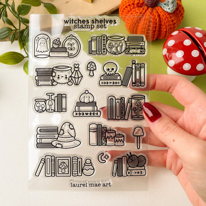 Witches Shelves - Clear Acrylic Stamp Set