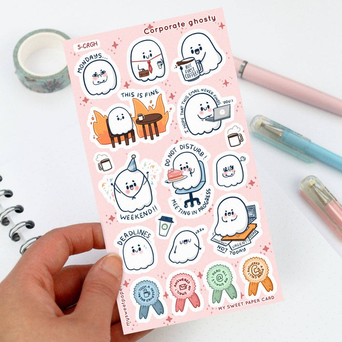 Corporate Ghost Sticker Sheet