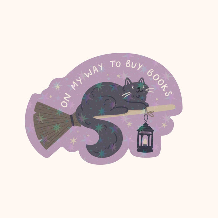 Witch Cat Holographic Vinyl Sticker